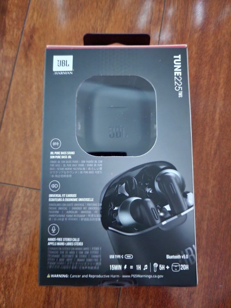 JBL Tune 225TWS True Wireless Earbud Headphones Black