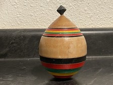 Vintage Japanese Wooden Spining Top Traditional Craft