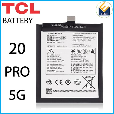 TCL 20 Pro 5G Replacement Battery (Tlp043D7)