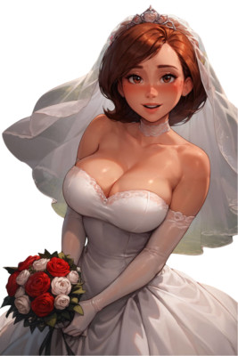 Helen Parr Bride Mrs Incredible Waifu Weatherproof Anime Sticker 6" Car