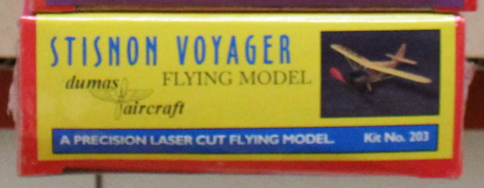 Dumas 203 Stinson Voyager Kit 17.5 " Wingspan Laser Cut Rubber powered Balsa Kit - Image 3 of 4
