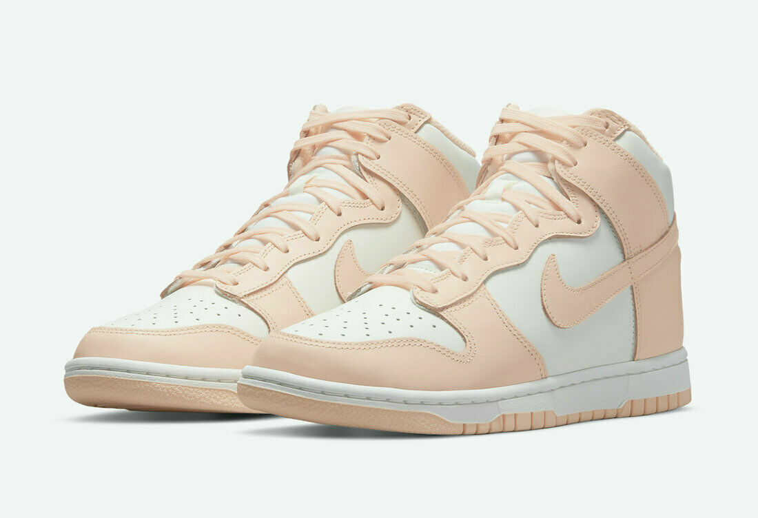 NEW Nike Dunk High Women's Size 9.5 Sail/Crimson Tint-Sail DD1869