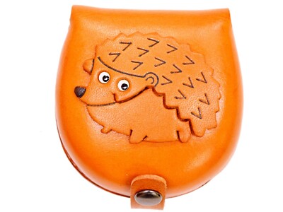 HEDGEHOG Color Leather Coin case/Purse VANCA CRAFT Handmade in Japan  26090-1