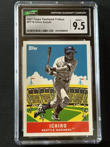 2007 Topps Ichiro Suzuki Flashback Fridays #FF16 Seattle Mariners CGC 9.5 Mint+