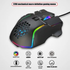 HXSJ S700  Programming Wired LED Light Magic RGB Gaming Computer Mouse