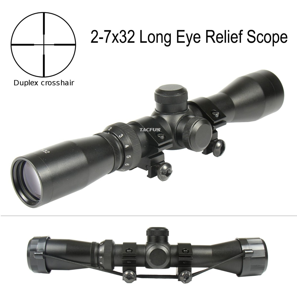 TACFUN Long Eye Relief 2-7x32 Scope for Mosin Nagant | eBay