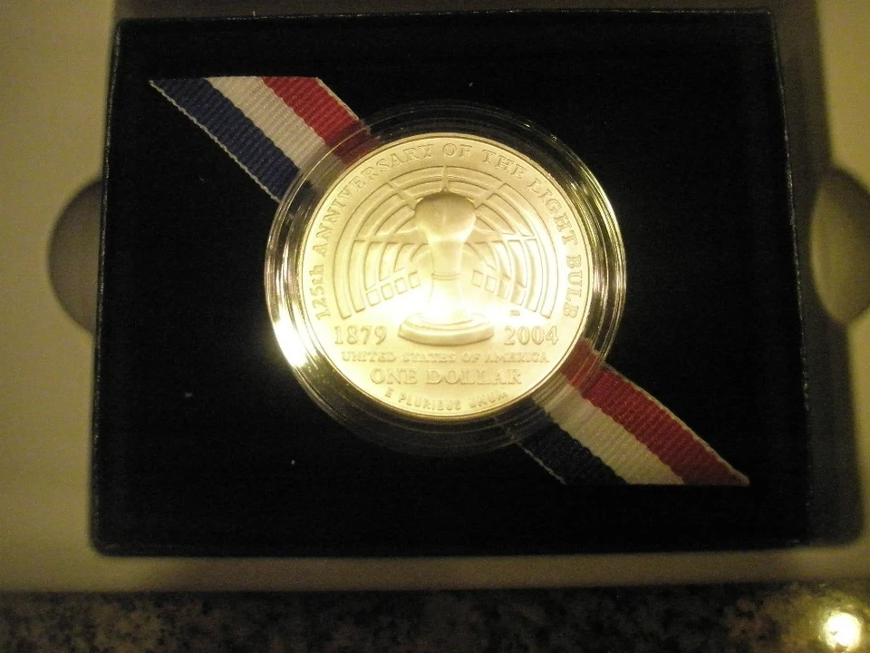 2004-P Uncirculated Thomas Alva Edison Comm 90% Silver Dollar - Image 2 of 4