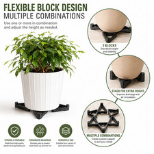 Plant Pot Feet Risers Planter Stands Drainage Indoor Outdoor 12 24 48 Pack UK