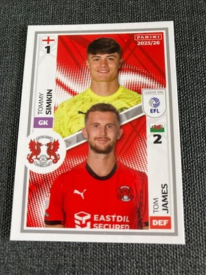 Panini EFL 2025/26 Sticker - Simkin/James #566 - Leyton Orient