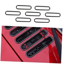 Hood Vent Cover Cowl Panel Vent Cover Trim, JK 2007-2018 Black Carbon Fiber