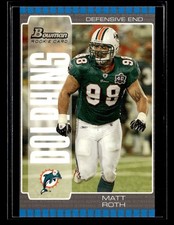 2005 Bowman #169 Matt Roth Rookie Card Miami Dolphins. rookie card picture