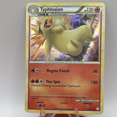 Pokémon Typhlosion 2010 Deck Exclusives Cracked Ice Holo Card 032/123 English MP