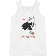 'Hedgehog Presents Mistletoe To Badger' Adult Vest / Tank Top AV050414