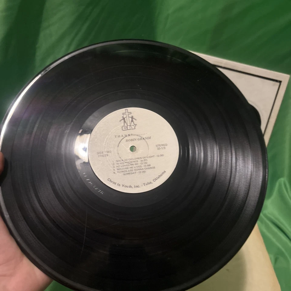 Robin Grandi –Thanx LP 1977 Christ in Youth Inc 770329 Vinyl Funk/Soul/Gospel VG Foto 4 de 4