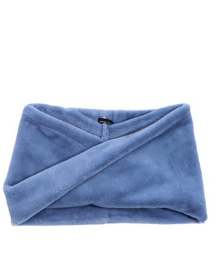 Echo Faux Fur Twist Loop Scarf Blue Violet OS NEW (1018)