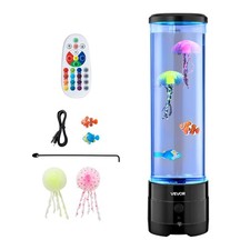 Sensory Bubble Tube Lamp, 16 Color Changing Light Effects, Water Fish Lamp with