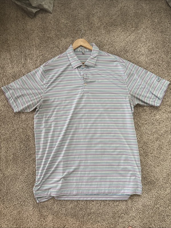 Peter Millar Men's Summer Comfort Striped Short Sleeve XL