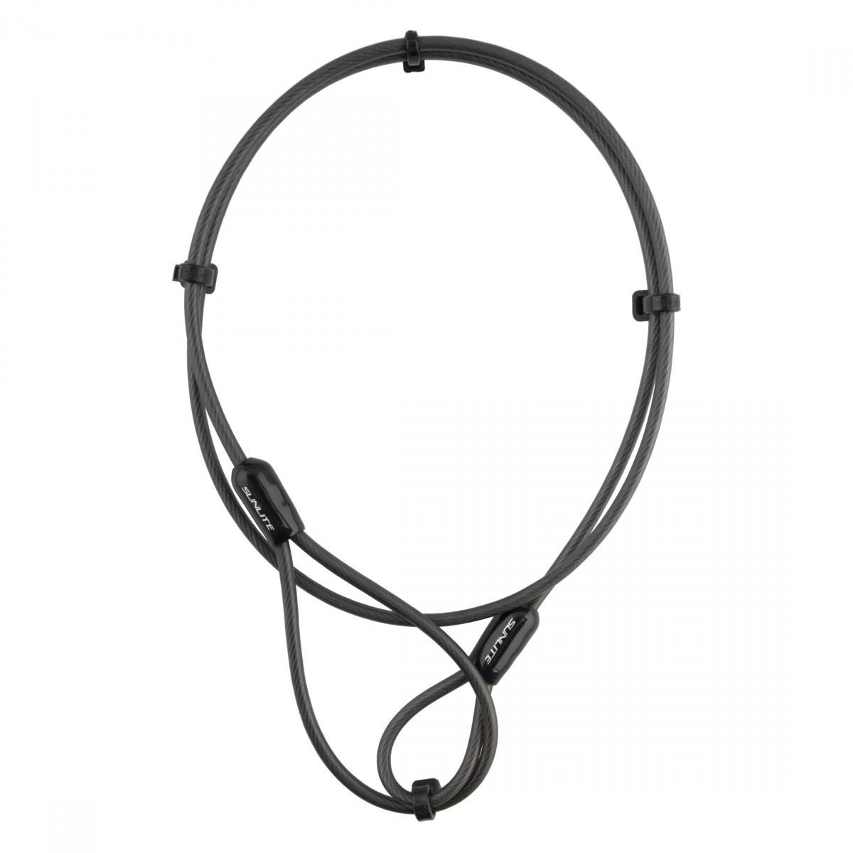 Sunlite 3mm PVC-Leather Bike Leash Cable with Extra Large Loop 76cm2in-6in 3090₽