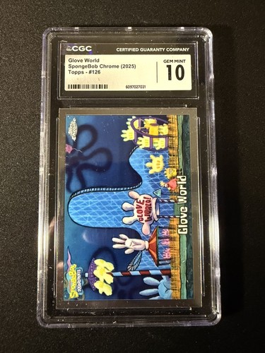 Topps 2025 SpongeBob Glove World Chrome #126 CGC 10