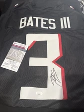 Autographed/Signed Jessie Bates III Atlanta Black Football Jersey JSA COA
