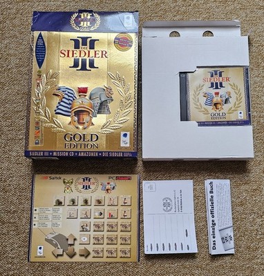 Die Siedler III 3 Gold Edition PC Big Box Spiel Vintage Computer Game Sammler