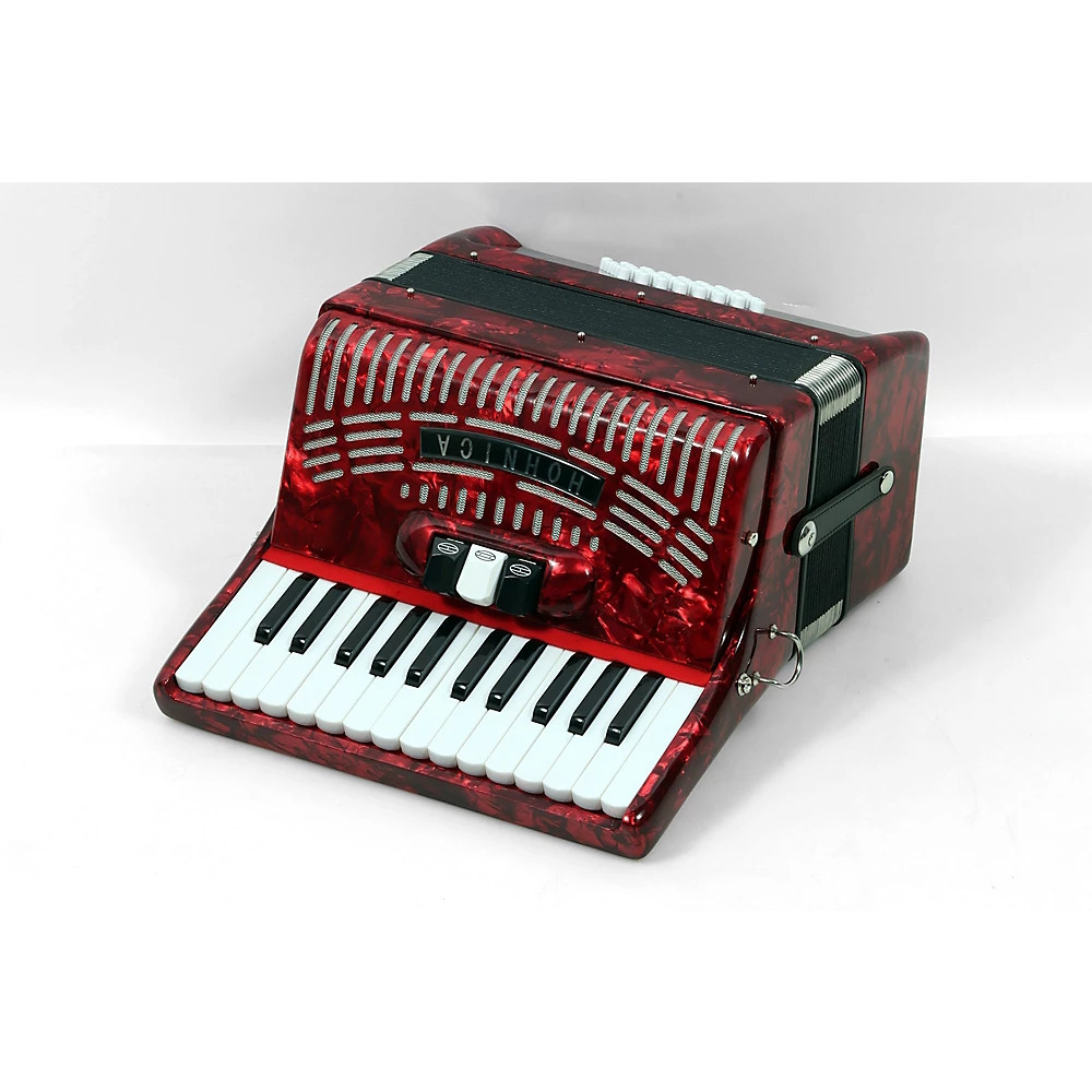 Hohner Hohnica Beginner 48 Bass Accordion Red 197881449520 OB