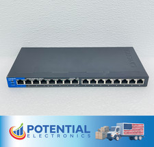 Linksys LGS116PV2 Black 8-Port Desktop Gigabit PoE Switch No Power Adapter