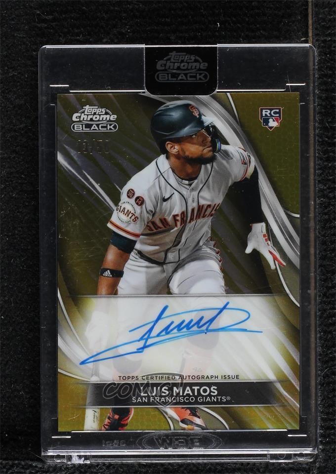 2024 Topps Chrome Black Auto Gold Refractor 13/50 Luis Matos #CBA-LM Auto 5i3