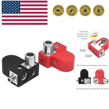 Solid Brass Positive Negative Battery Terminals with Adaptor Collars, 1X0/2/4...
