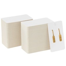 200x White Earring Hanging Holder Card Display, Jewelry Ear Studs Selling 2x3.5"