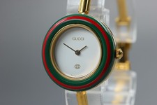  Near MINT Gucci Change Bezel 11/12 26mm Sherry Line Gold Quartz Women Watch