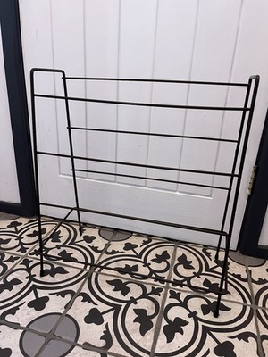 Vintage dunkelbraun Kunststoff beschichtet Metall 4 Ebenen Draht Schuh/Organizer