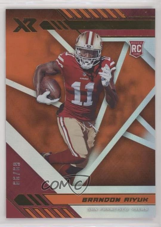 2020 Panini XR Rookie Orange 69/99 Brandon Aiyuk #117 Rookie RC n0c