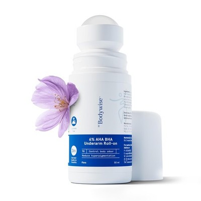 Be Bodywise 6% AHA BHA Underarm Roll On Deodorant 50ml | Flora Fragrance