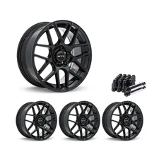 Set of 4 17" Gloss Black Alloy Wheel Rims 5x114.3 fits Chrysler Sebring, RTX3T 5