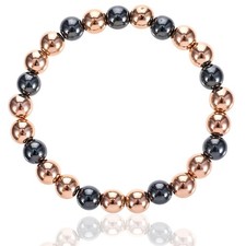 Copper Bracelet for Women and Men Hematite Beaded Stretch Bracelet with Heali...