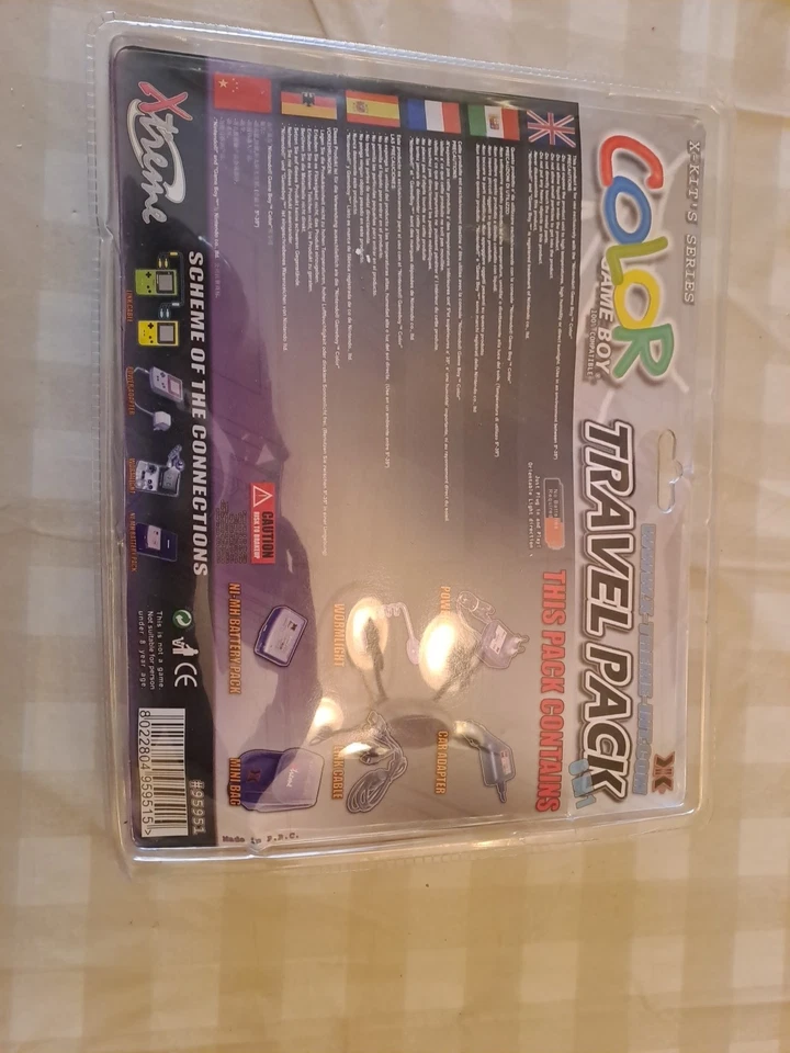 NINTENDO GAME BOY COLOR GBC MASTER PACK TRAVEL CASE POWER ADAPTER LINK CABLE NEW - Immagine 4 di 4