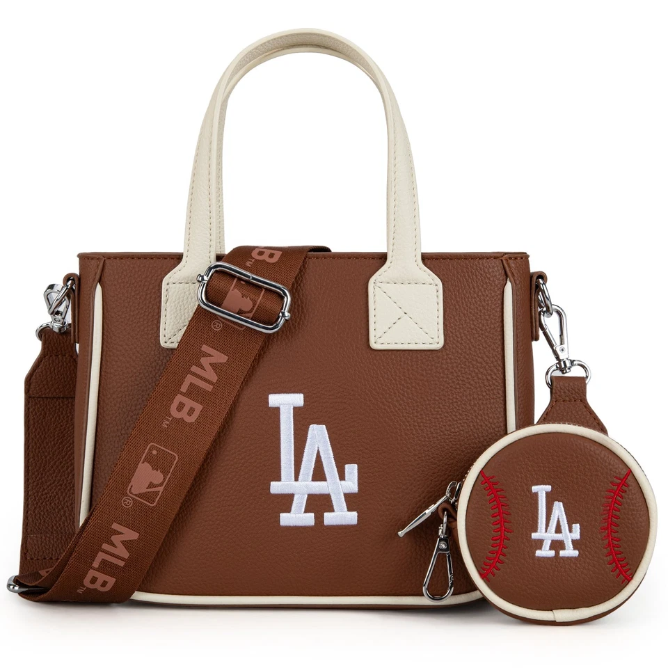 Los Angeles Dodgers Team Tote/Crossbody with Baseball Coin Pouch - Image 4 of 4