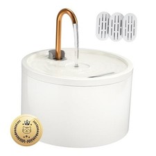 Ceramic Cat Water Fountain - 2.1L/71oz - All White Ceramic Cat Fountain