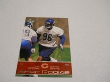ALEX BROWN ROOKIE CARD CHICAGO BEARS 2002 UPPER DECK. rookie card picture