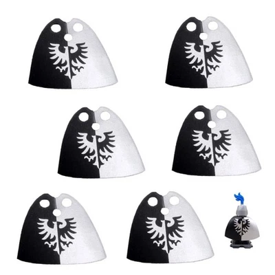 CUSTOM BRICK DESIGN 6er Set Falkenritter Umhänge V.1 passend angefertigt für LEGO® Ritter Figuren