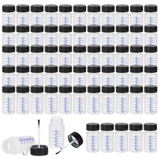 60 Pcs 50ml Touch Up Paint Container - Empty Paint Touch Up Bottles with Brus