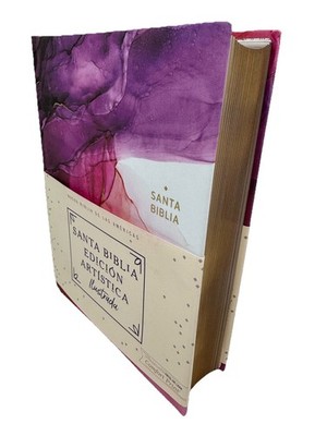 NBLA, Biblia Edición Artística Ilustrada, Tapa Dura/Tela, Rosado, Canto con...