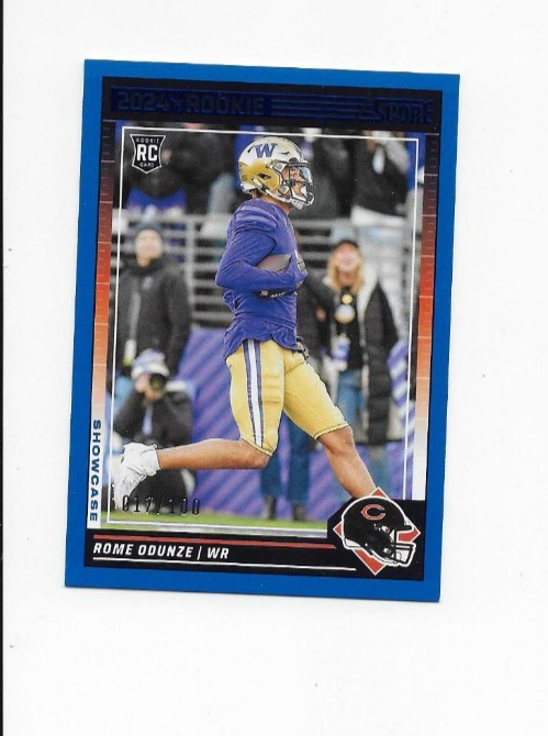2024 Score ROME ODUNZE CHICAGO BEARS #309 Showcase 17/100 (RC)