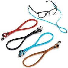 4 Pack Leather Sunglasses Straps Adjustable Eyewear Retainers for Men Women