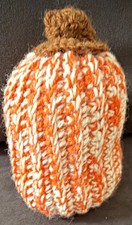 Handmade Crochet Pumpkin Figurine Decor Halloween/Fall- free Standing