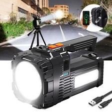 Portable Super Bright Led Searchlight Handheld Spotlight Flashlight Rechargeable