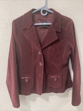 Vintage Vanity Blazer Velvet Blazer with Button Front Women's Size: Large C Desc