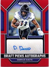 2023 Panini Prizm Draft Picks - Draft Picks Autographs Derius Davis #DPA-DED Red