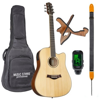 Red Hill Western Bundle II Breites Griffbrett - beginner set acoustic guitar